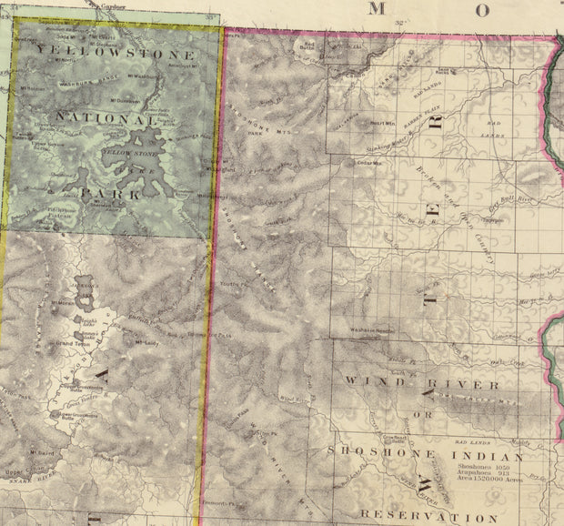 Holt's New Map of Wyoming, 1883