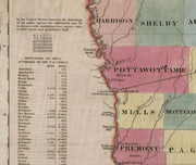 Colton's Township Map of the State of Iowa, 1851