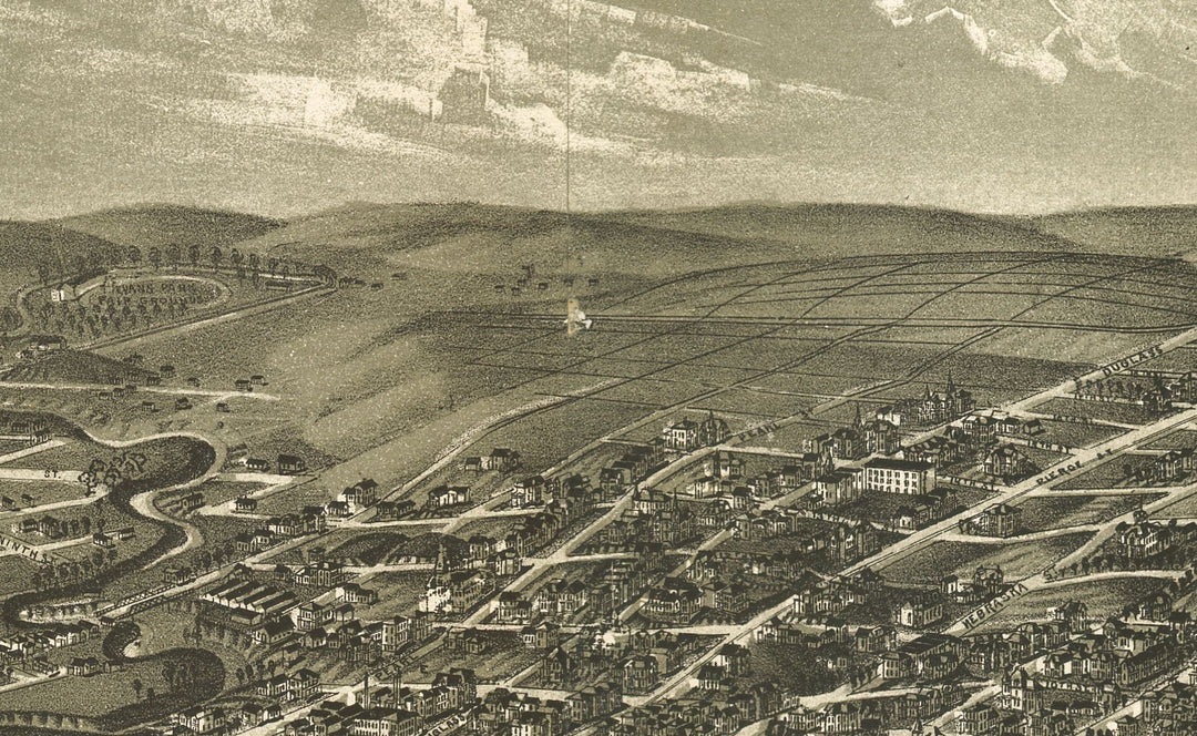 Perspective Map of Sioux City Iowa, 1888