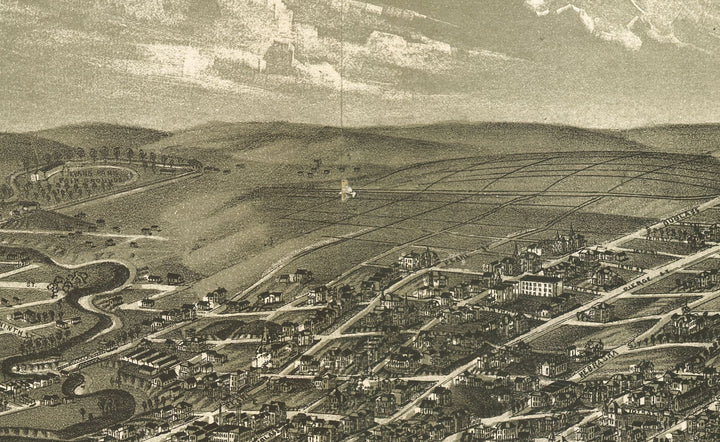 Perspective Map of Sioux City Iowa, 1888