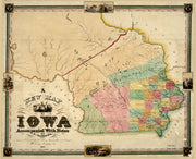 A New Map of Iowa, 1845