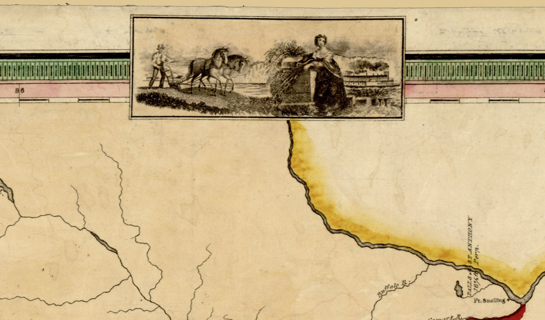 A New Map of Iowa, 1845