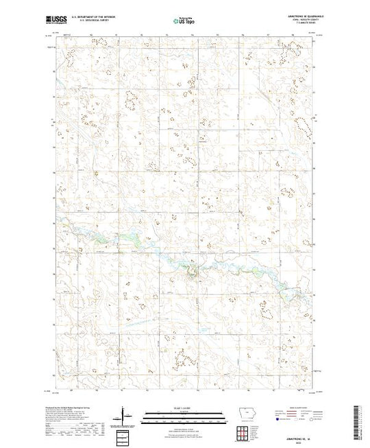 US Topo 7.5-minute map for Armstrong SE IA – American Map Store
