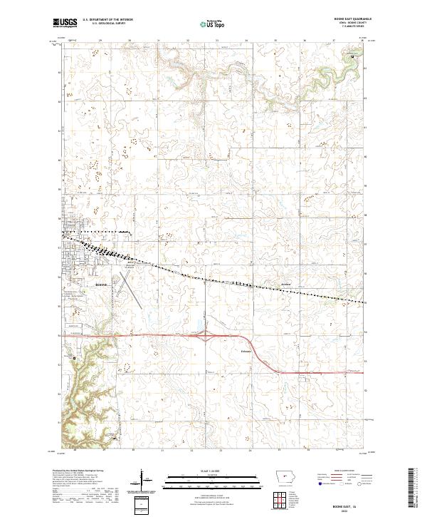 US Topo 7.5-minute map for Boone East IA