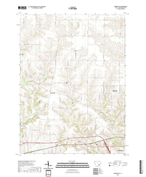US Topo 7.5-minute map for Brookville IA