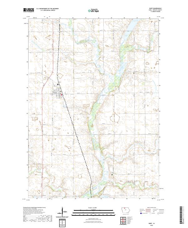 US Topo 7.5-minute map for Burt IA