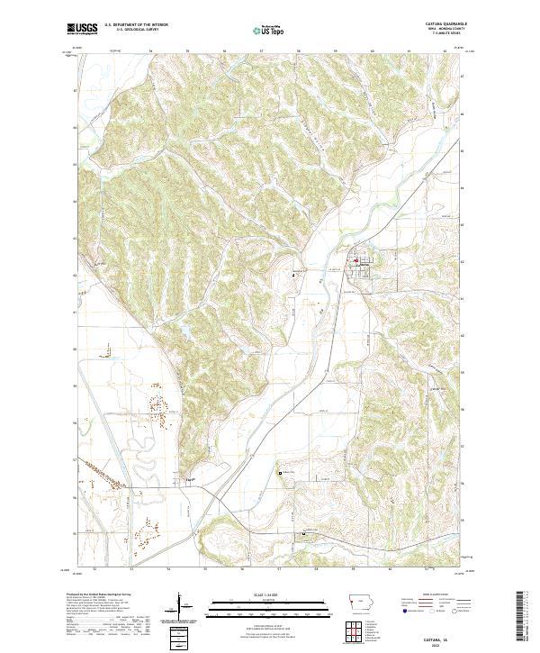 US Topo 7.5-minute map for Castana IA