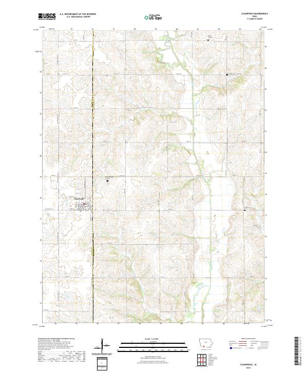 US Topo 7.5-minute map for Clearfield IA