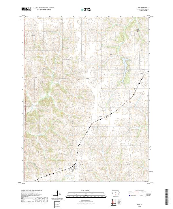 Clio Map US Topo 7.5-minute map for Clio IA – American Map Store