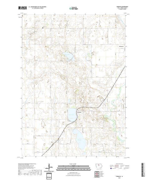 US Topo 7.5-minute map for Cornelia IA
