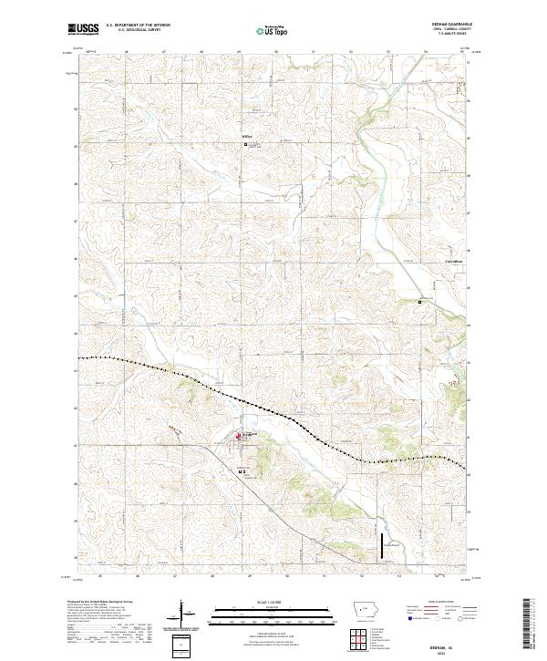 US Topo 7.5-minute map for Dedham IA