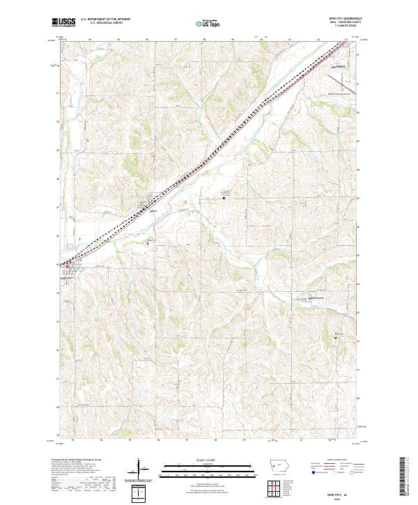 US Topo 7.5-minute map for Dow City IA