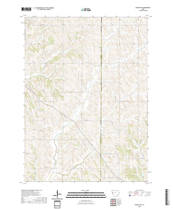 US Topo 7.5-minute map for Dunlap NW IA