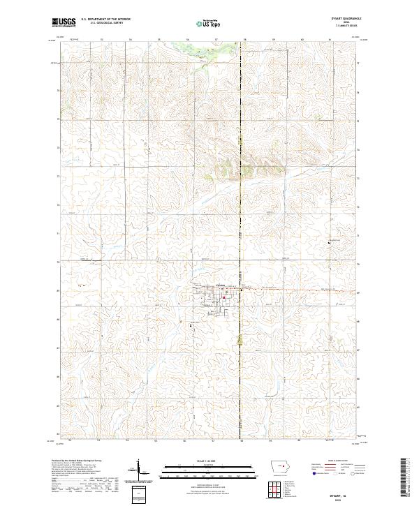 US Topo 7.5-minute map for Dysart IA