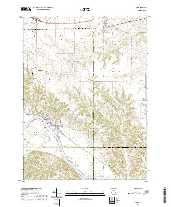 US Topo 7.5-minute map for Eldon IA