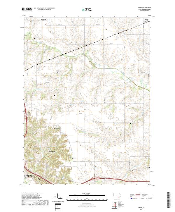 US Topo 7.5-minute map for Farson IA – American Map Store
