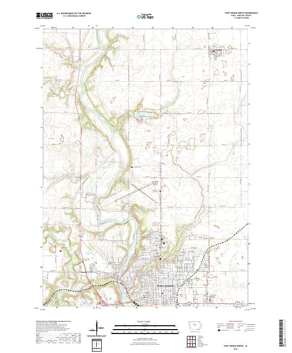 US Topo 7.5-minute map for Fort Dodge North IA