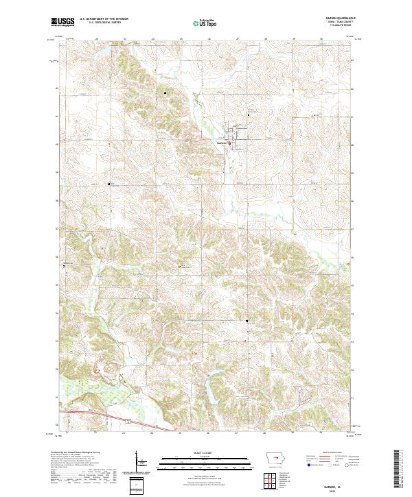 US Topo 7.5-minute map for Garwin IA – American Map Store