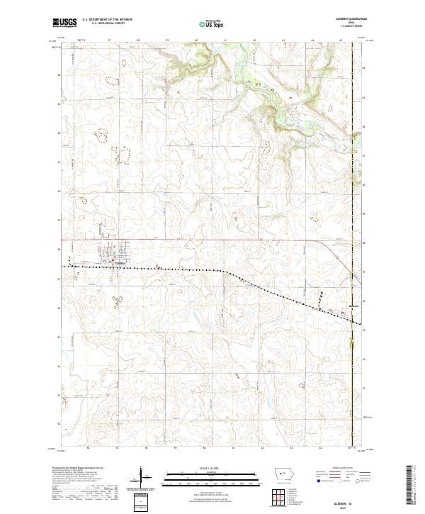 US Topo 7.5-minute map for Glidden IA