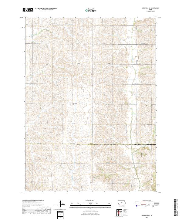 US Topo 7.5-minute map for Griswold NE IA
