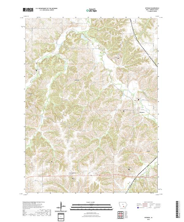 US Topo 7.5-minute map for Hiteman IA