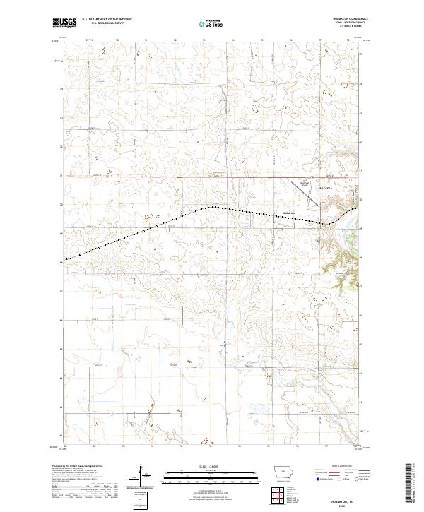 US Topo 7.5-minute map for Hobarton IA