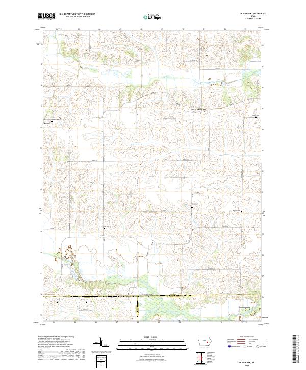 US Topo 7.5-minute map for Holbrook IA