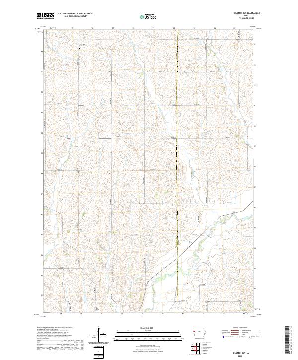 US Topo 7.5-minute map for Holstein SW IA