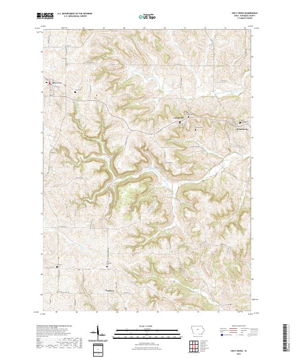 US Topo 7.5-minute map for Holy Cross IA