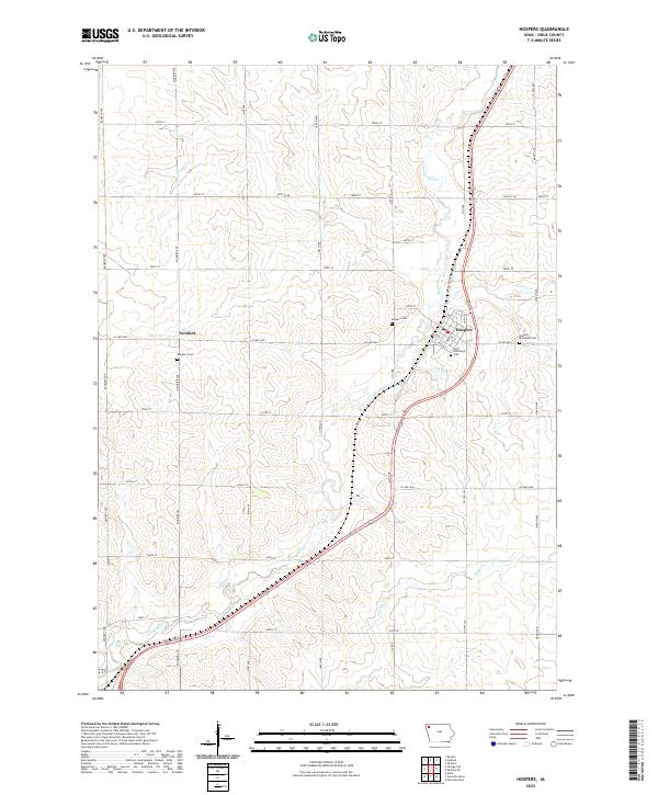 US Topo 7.5-minute map for Hospers IA