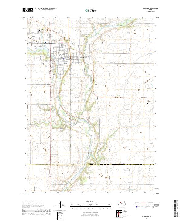 US Topo 7.5-minute map for Humboldt IA