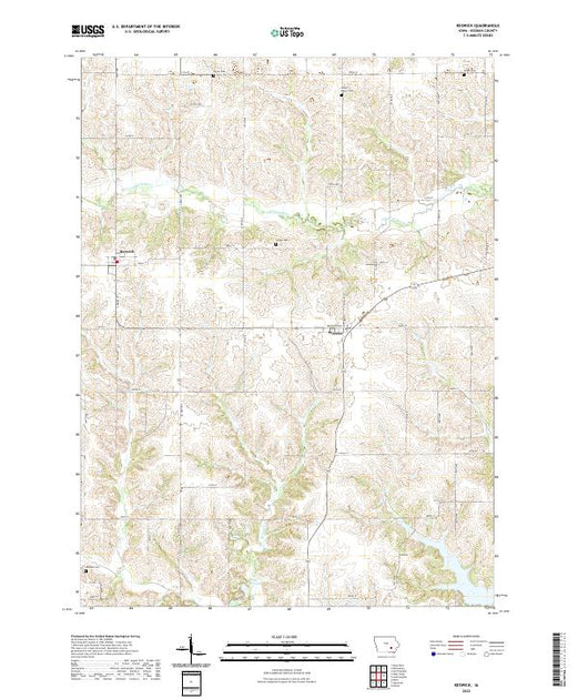 US Topo 7.5-minute map for Keswick IA – American Map Store