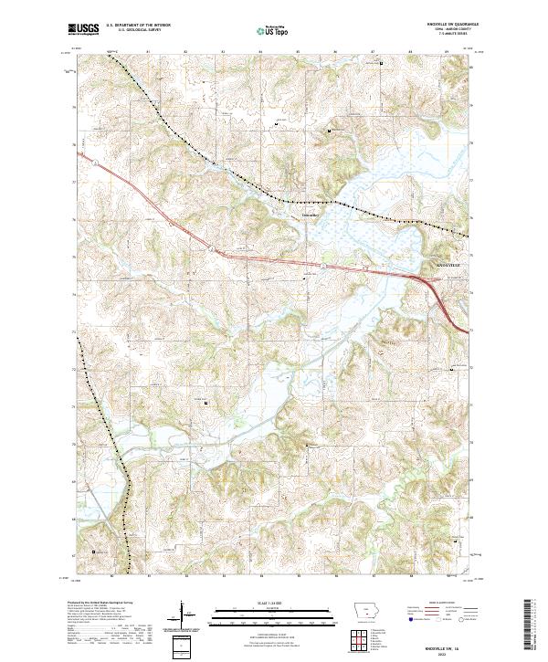US Topo 7.5-minute map for Knoxville SW IA