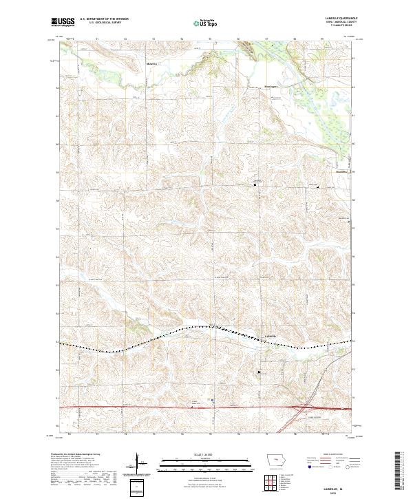 US Topo 7.5-minute map for LaMoille IA