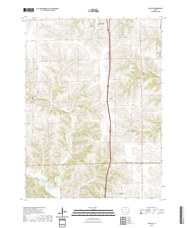 US Topo 7.5-minute map for Lacelle IA