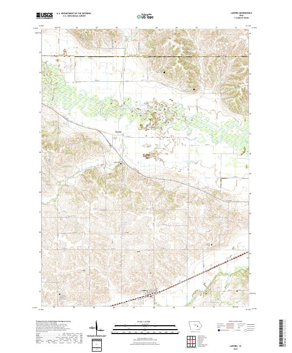 US Topo 7.5-minute map for Ladora IA