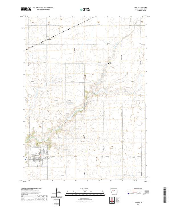 US Topo 7.5-minute map for Lake City IA