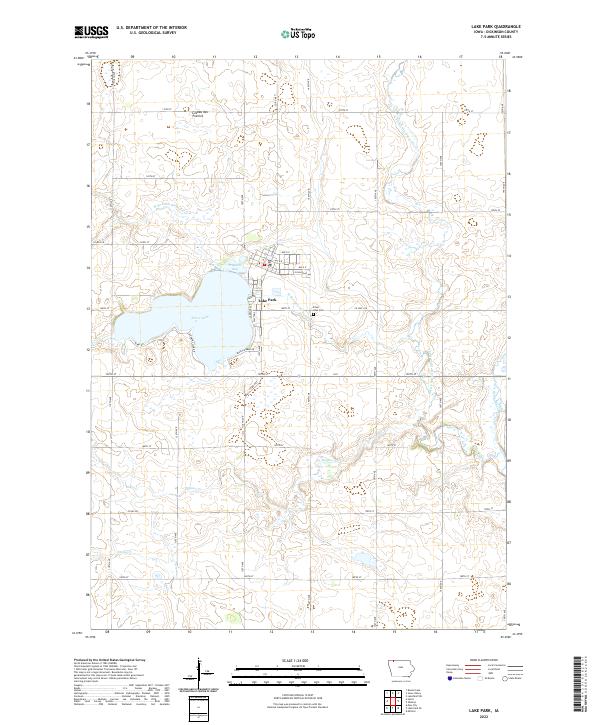 US Topo 7.5-minute map for Lake Park IA