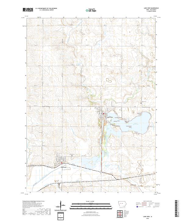 US Topo 7.5-minute map for Lake View IA