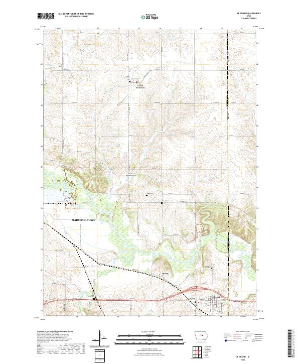 US Topo 7.5-minute map for Le Grand IA