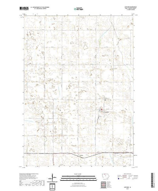 US Topo 7.5-minute map for Ledyard IA – American Map Store