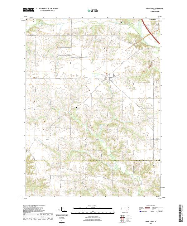 US Topo 7.5-minute map for Libertyville IA