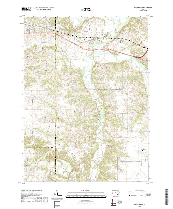 US Topo 7.5-minute map for Lockridge East IA