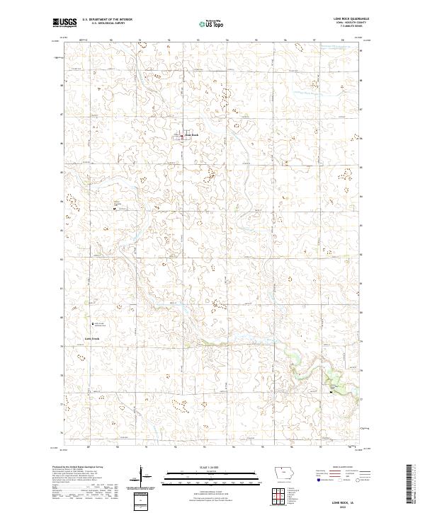 US Topo 7.5-minute map for Lone Rock IA