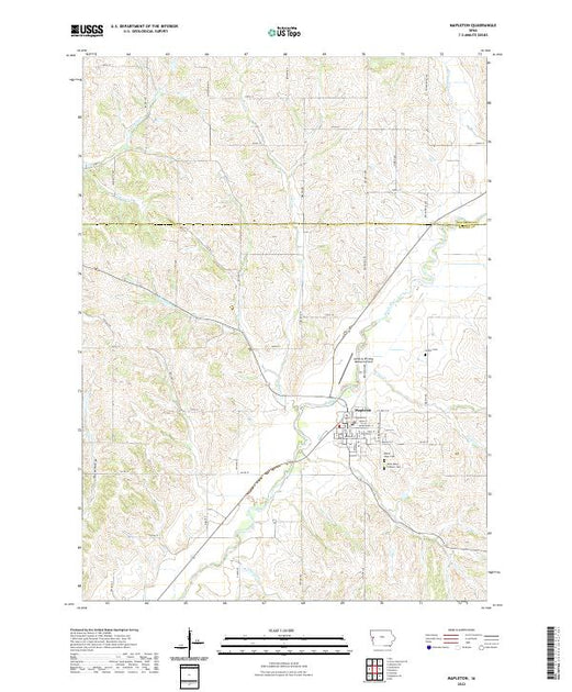 US Topo 7.5-minute map for Mapleton IA – American Map Store