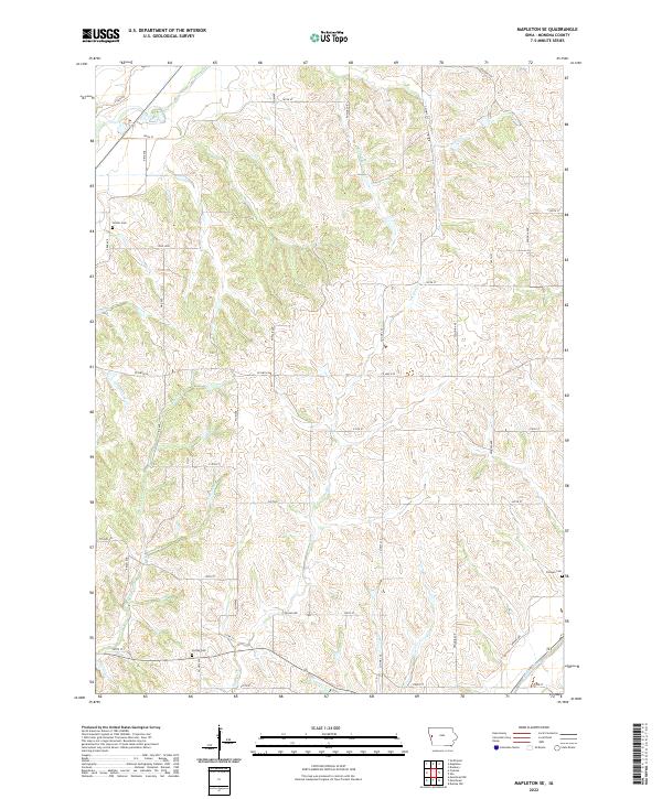 US Topo 7.5-minute map for Mapleton SE IA