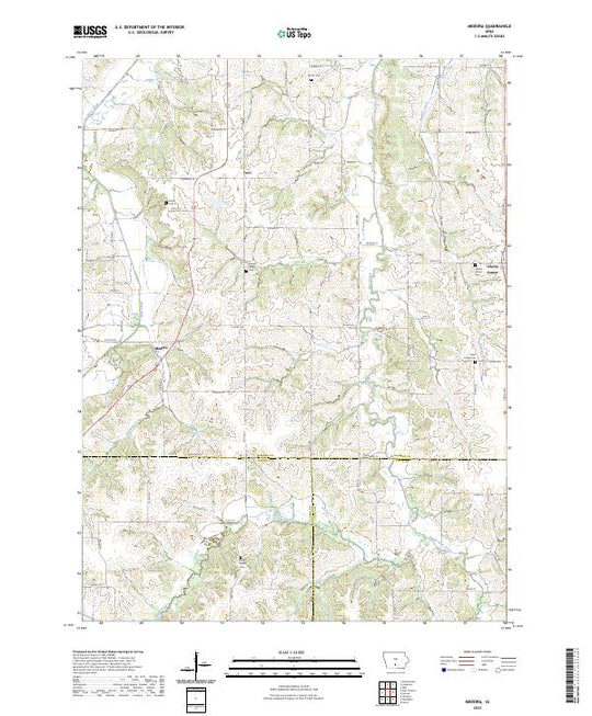 US Topo 7.5-minute map for Medora IA – American Map Store