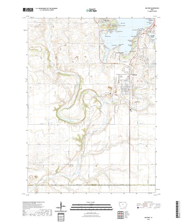 US Topo 7.5-minute map for Milford IA