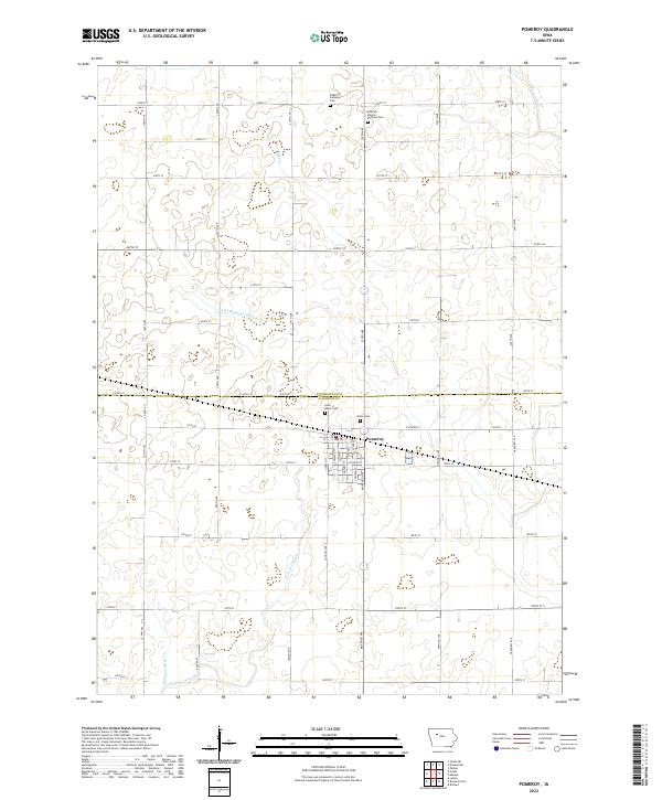 US Topo 7.5-minute map for Pomeroy IA – American Map Store