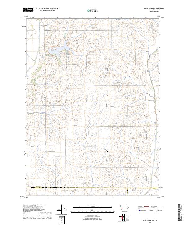 US Topo 7.5-minute map for Prairie Rose Lake IA